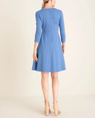 Eliza J Solid Fit-and-Flare Dress