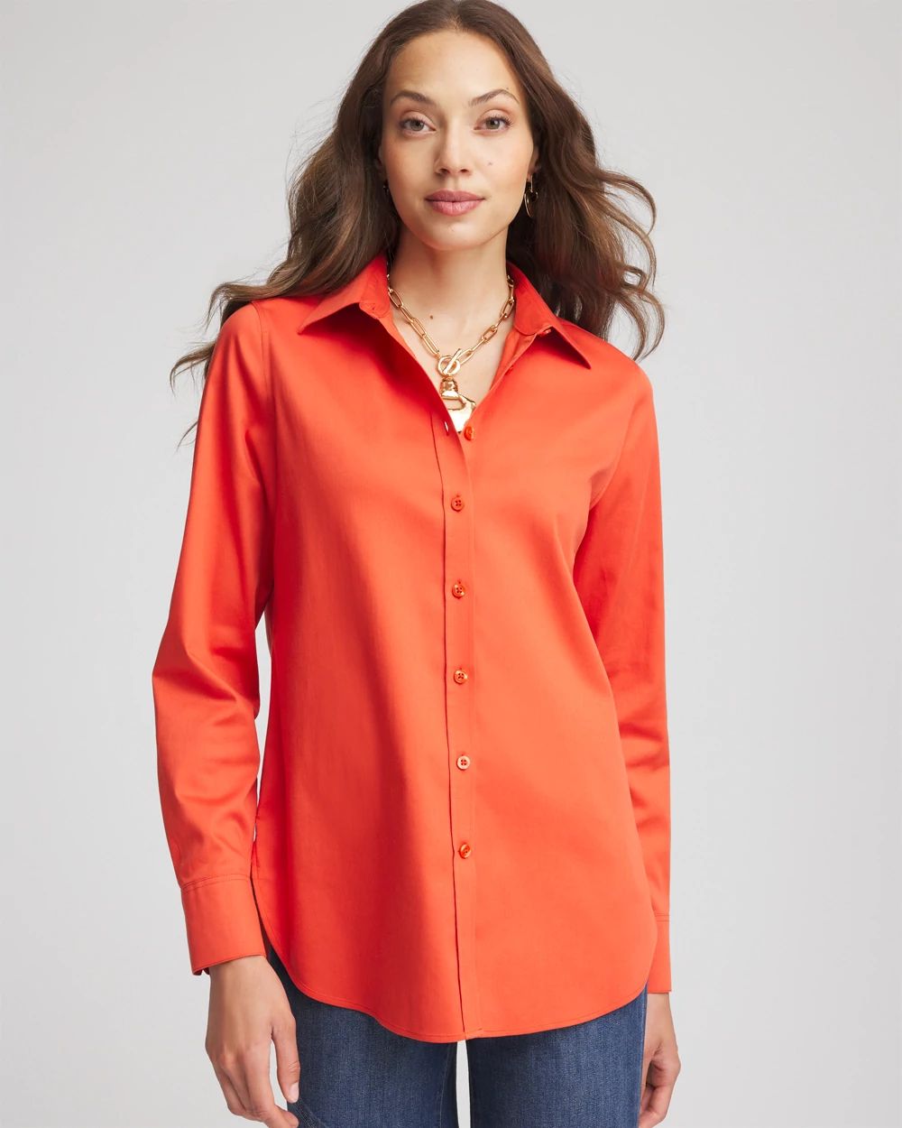 No Iron™ Stretch-Sateen Shirt