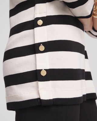 Stripe Button Detail Tunic click to view larger image.