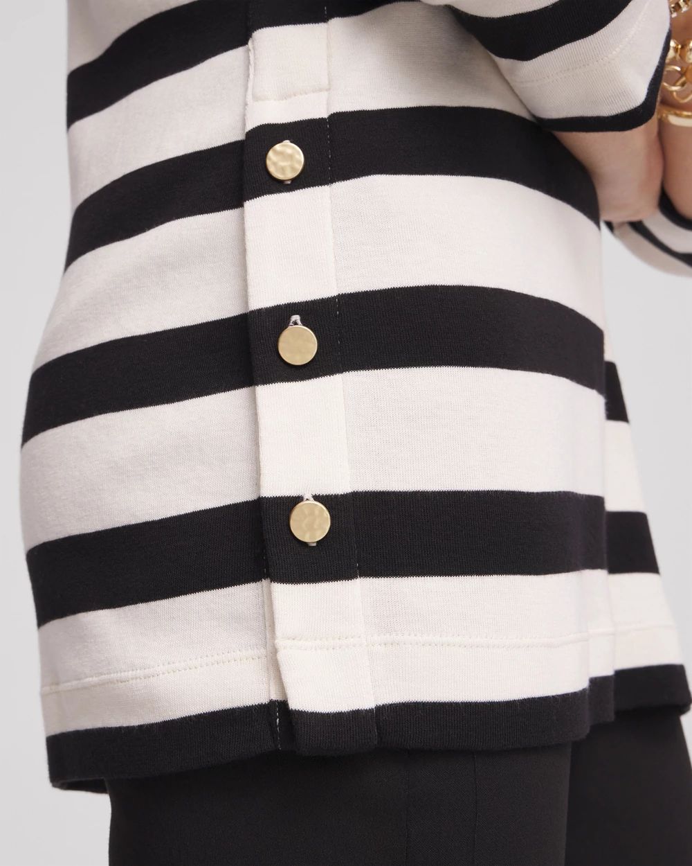 Stripe Button Detail Tunic