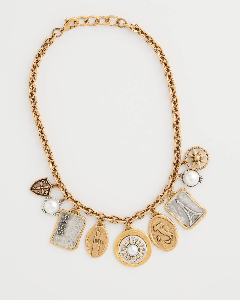 Chico's Originals Travel The World Charm Necklace click to view larger image.