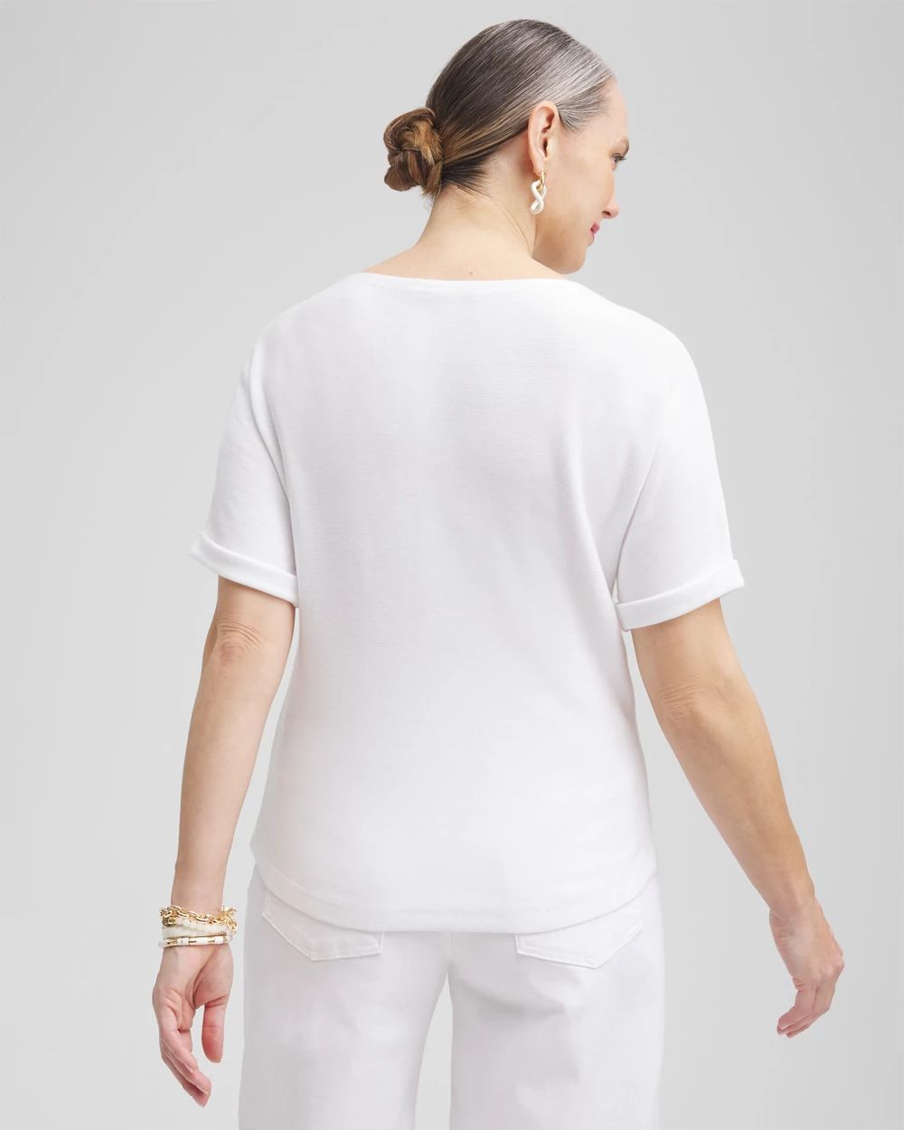 White Sequin Pullover Sweater