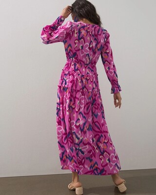 Ikat Tiered Maxi Dress