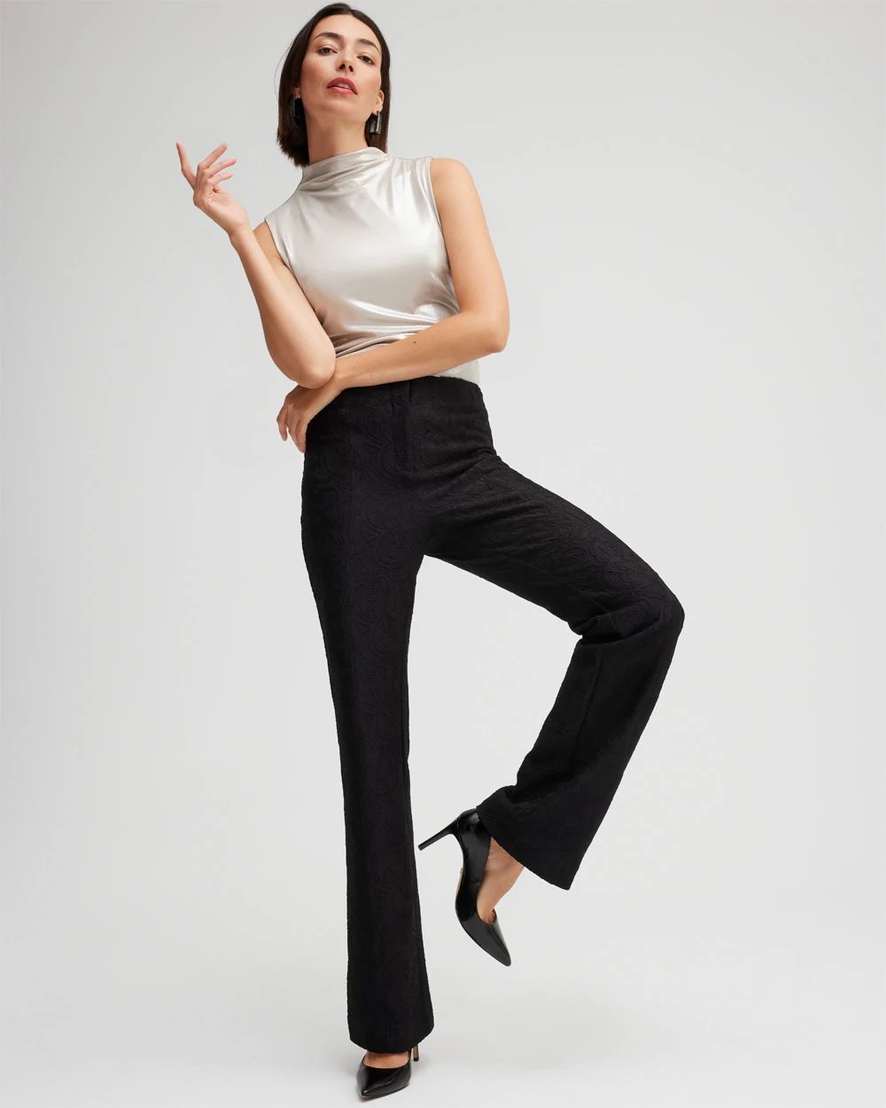 Black Label Lace Wide Leg Pants
