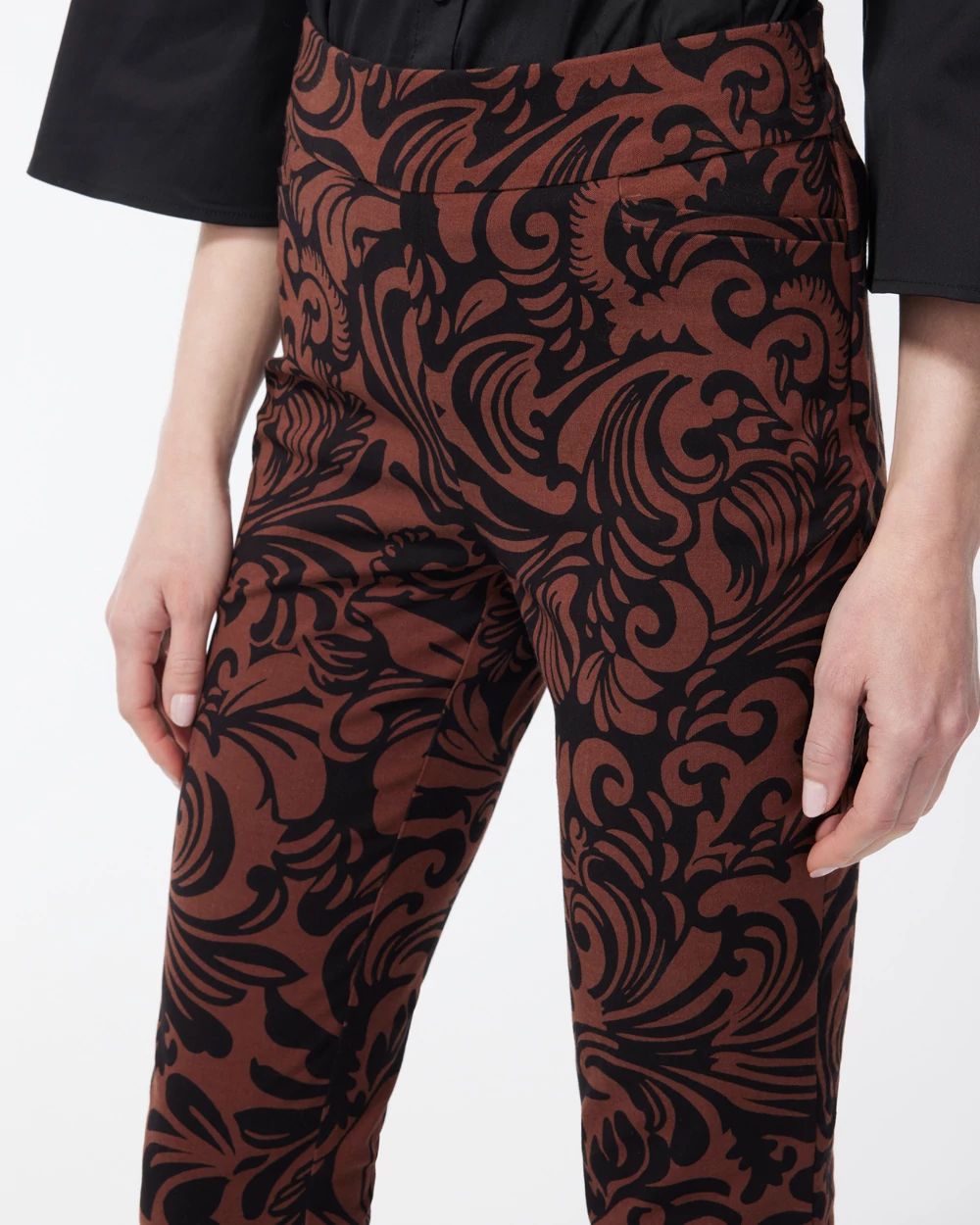 Brigitte Scroll Print Ankle Pants click to view larger image.