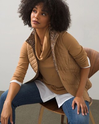 Knit and Woven Pullover Sweater