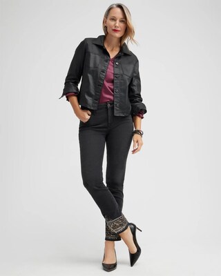 Girlfriend Art Deco Ankle Jeans