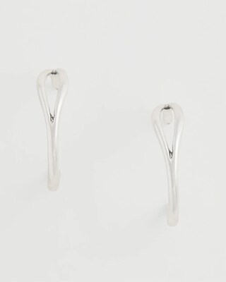No Droop™ Silver Front to Back Hoops
