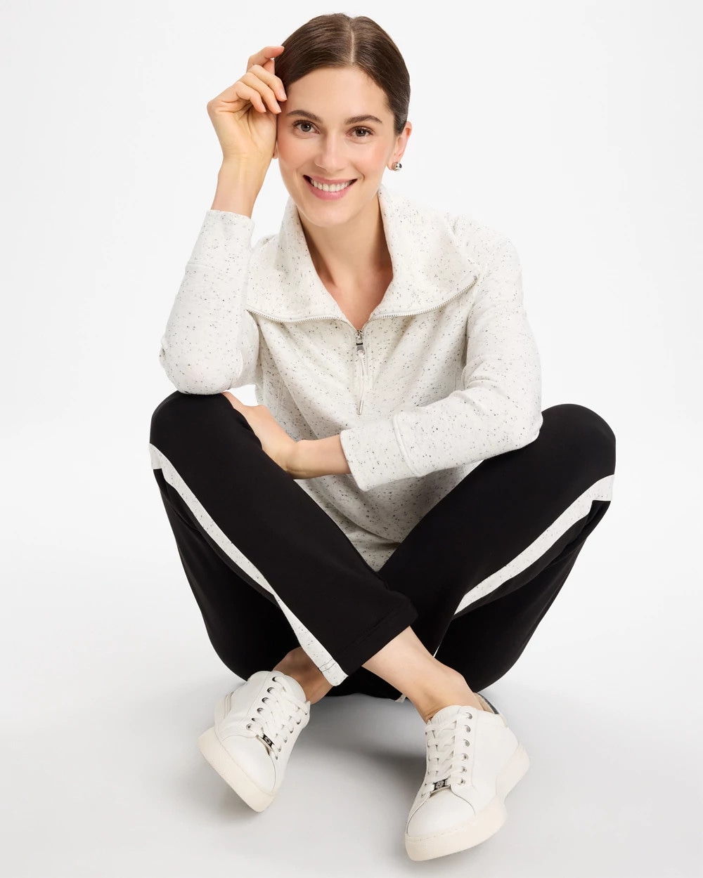 Zenergy® Soft Textured Half-Zip Top