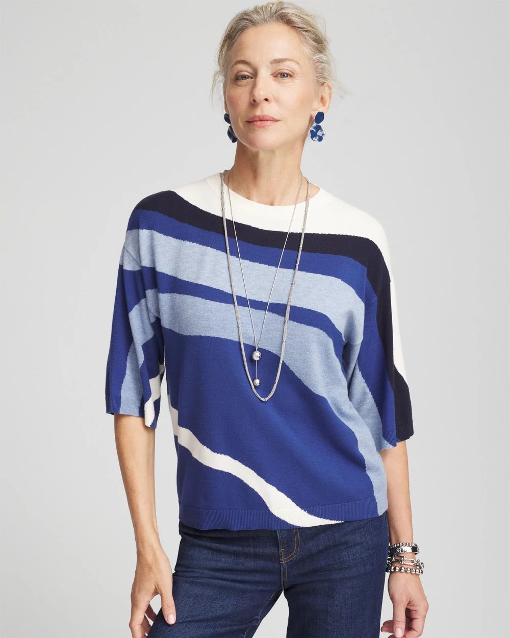 Colorblock Easy Pullover Sweater