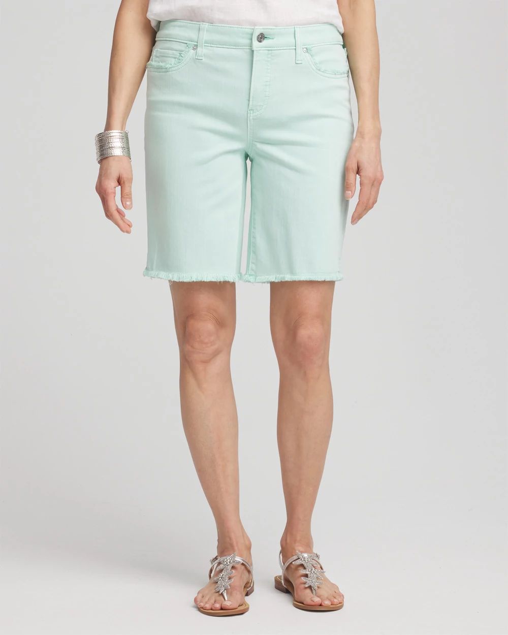 Girlfriend Fray Hem Shorts