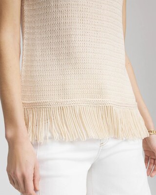 Fringe-Hem Dolman Sweater Tee click to view larger image.