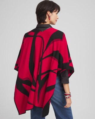 Reversible Graphic Jacquard Ruana click to view larger image.