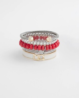 Jade & Mother of Pearl Stretch Bracelet
