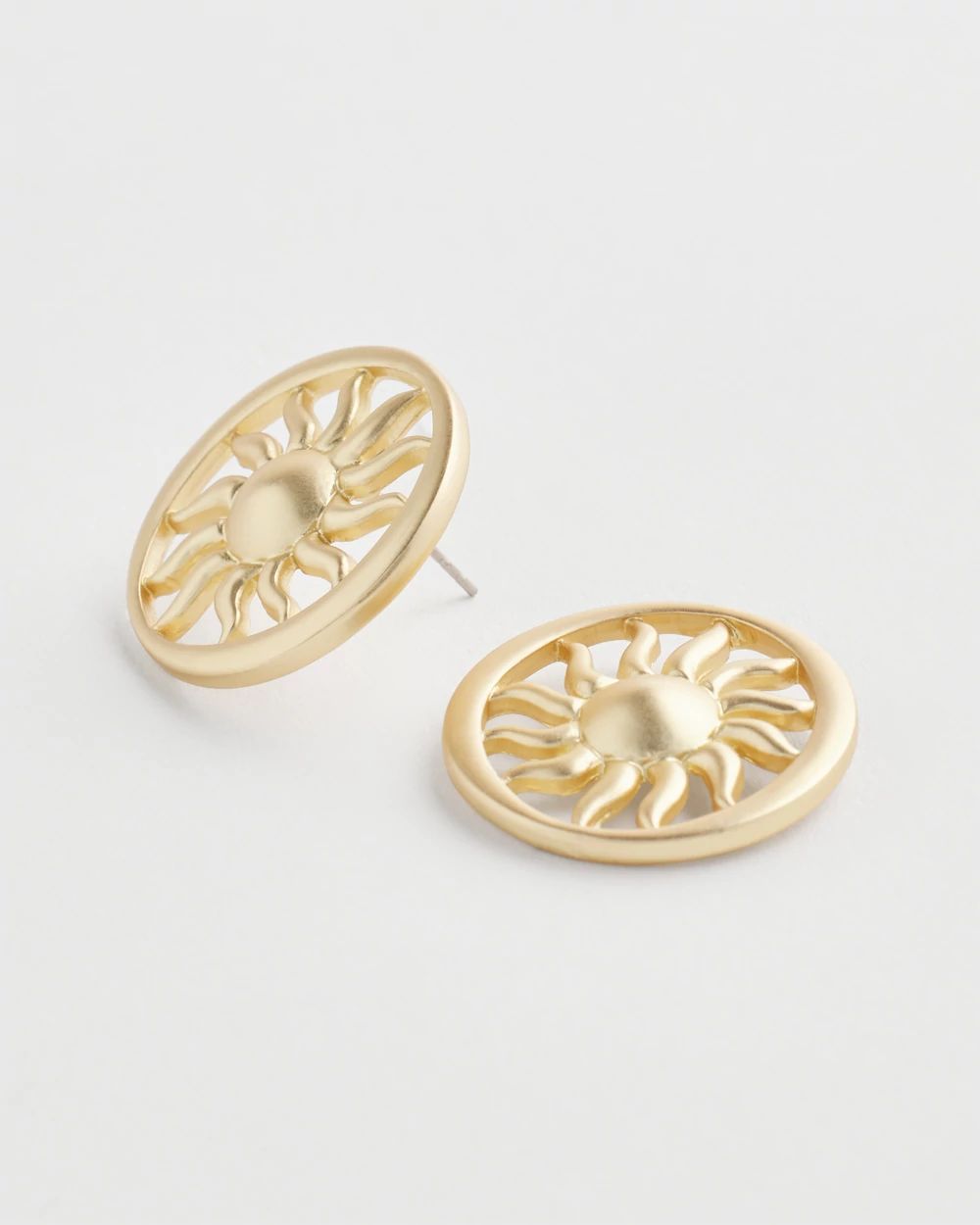 Golden Sun Medallion Earrings