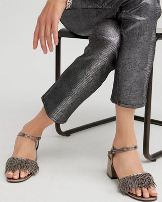 Beaded Fringe Heels