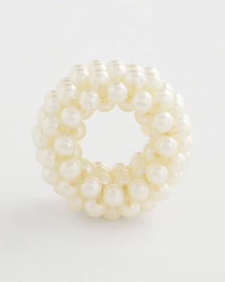 Faux Pearl Ponytail Hair Elastic click to view larger image.