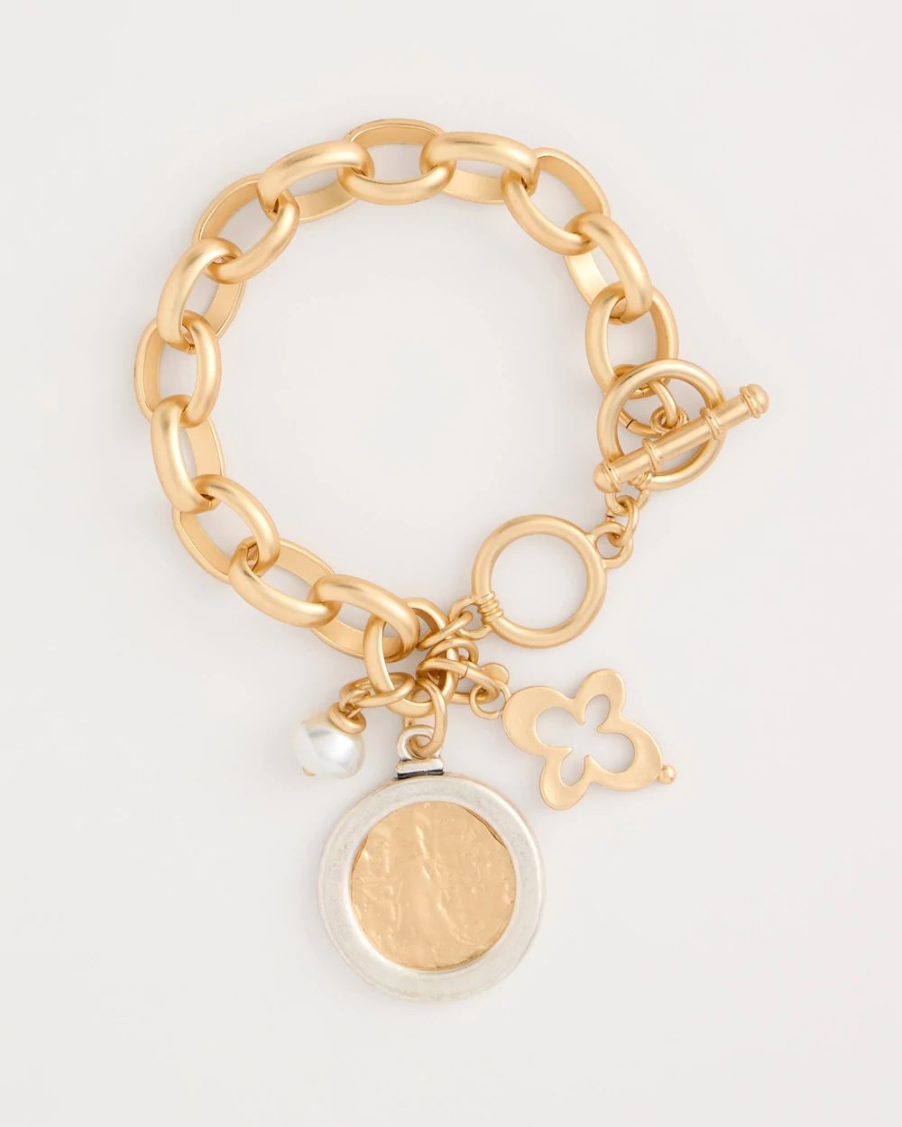 Toggle Bar Charm Bracelet