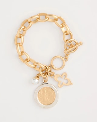 Toggle Bar Charm Bracelet