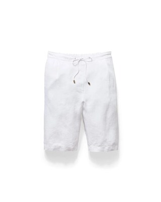 Linen Tie-Front Shorts
