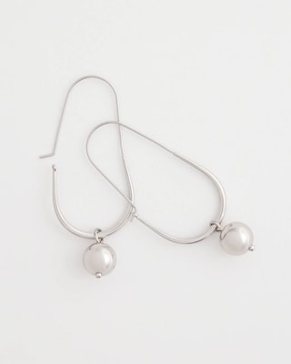 Silvertone Bead Threader Earrings click to view larger image.