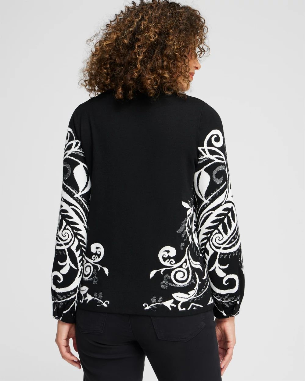 Floral Jacquard Cardigan