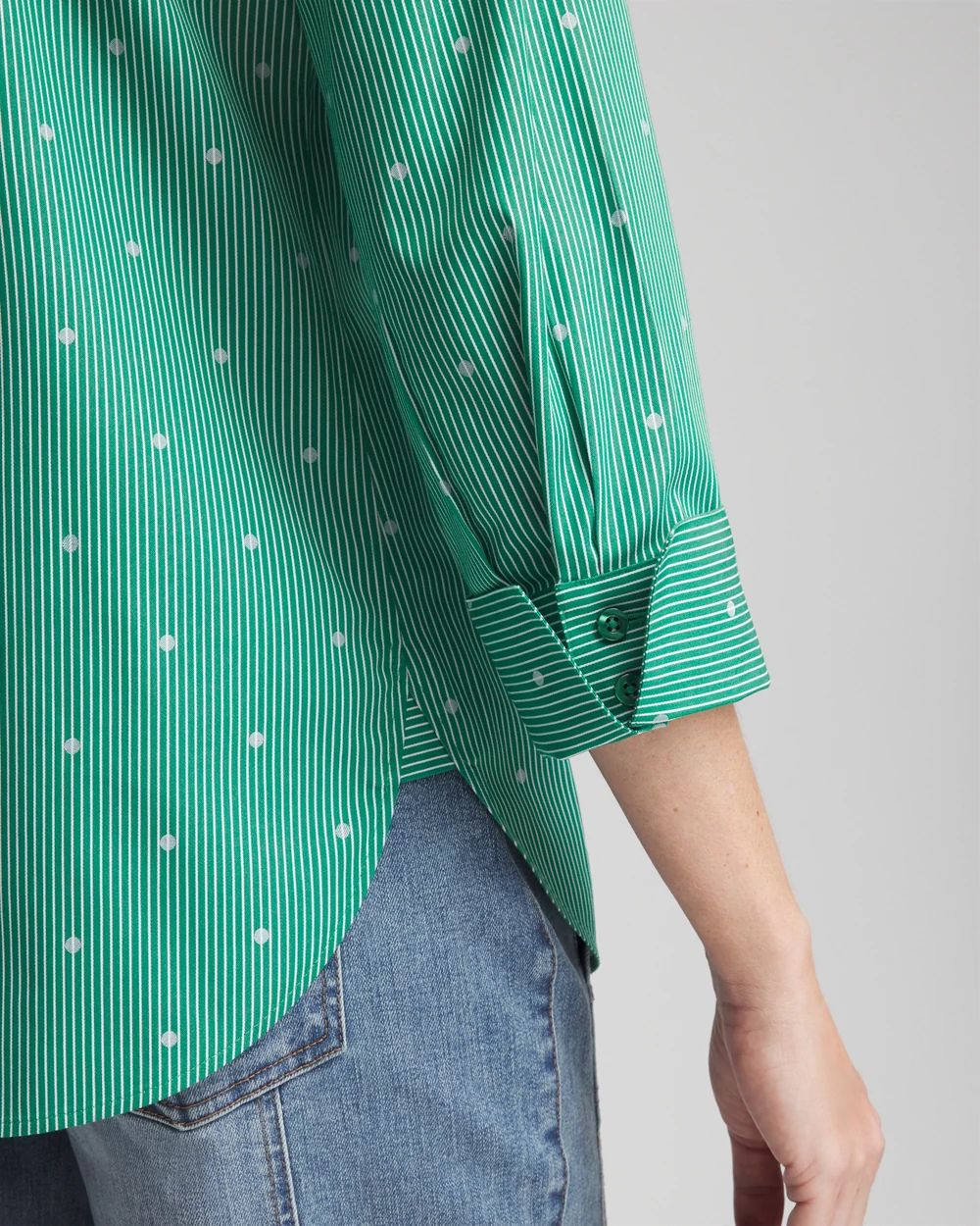No Iron™ Dot Stripe Shirt click to view larger image.