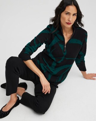 Zenergy Luxe Cashmere Blend Mock Neck Sweater