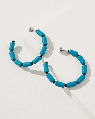 Front to Back Beaded Hoop Earrings