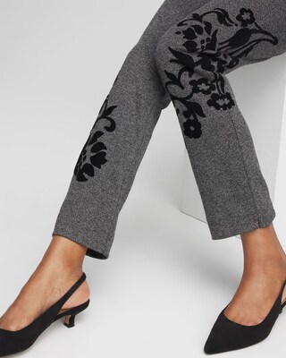 Juliet Flocked Menswear Ankle Pants click to view larger image.