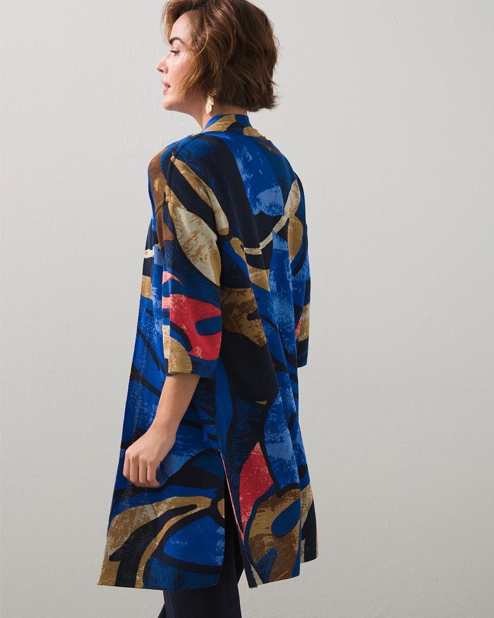 Travelers Collection Print Cardigan