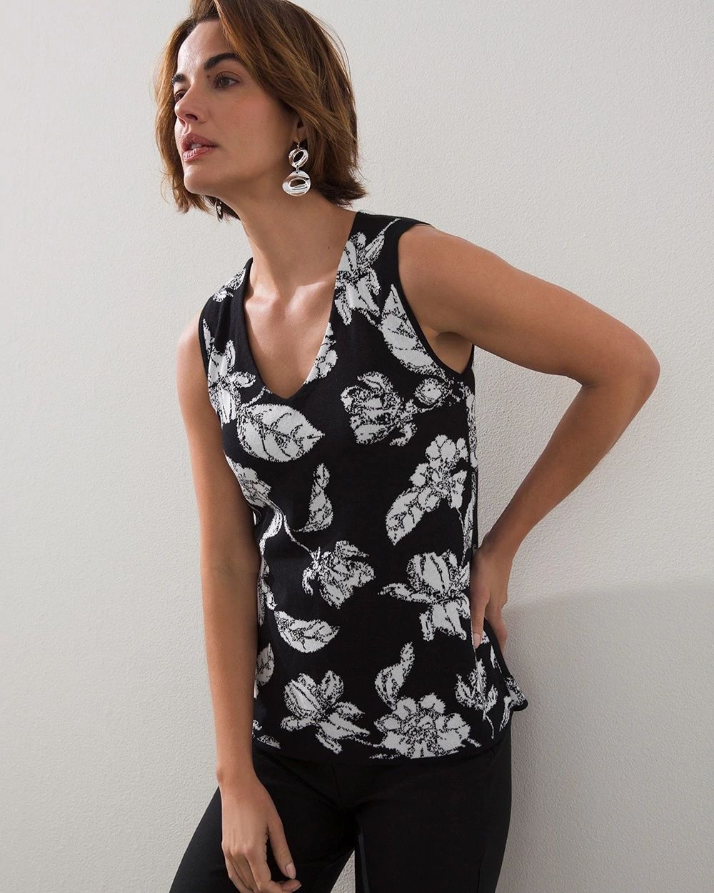 Floral V-Neck Tank