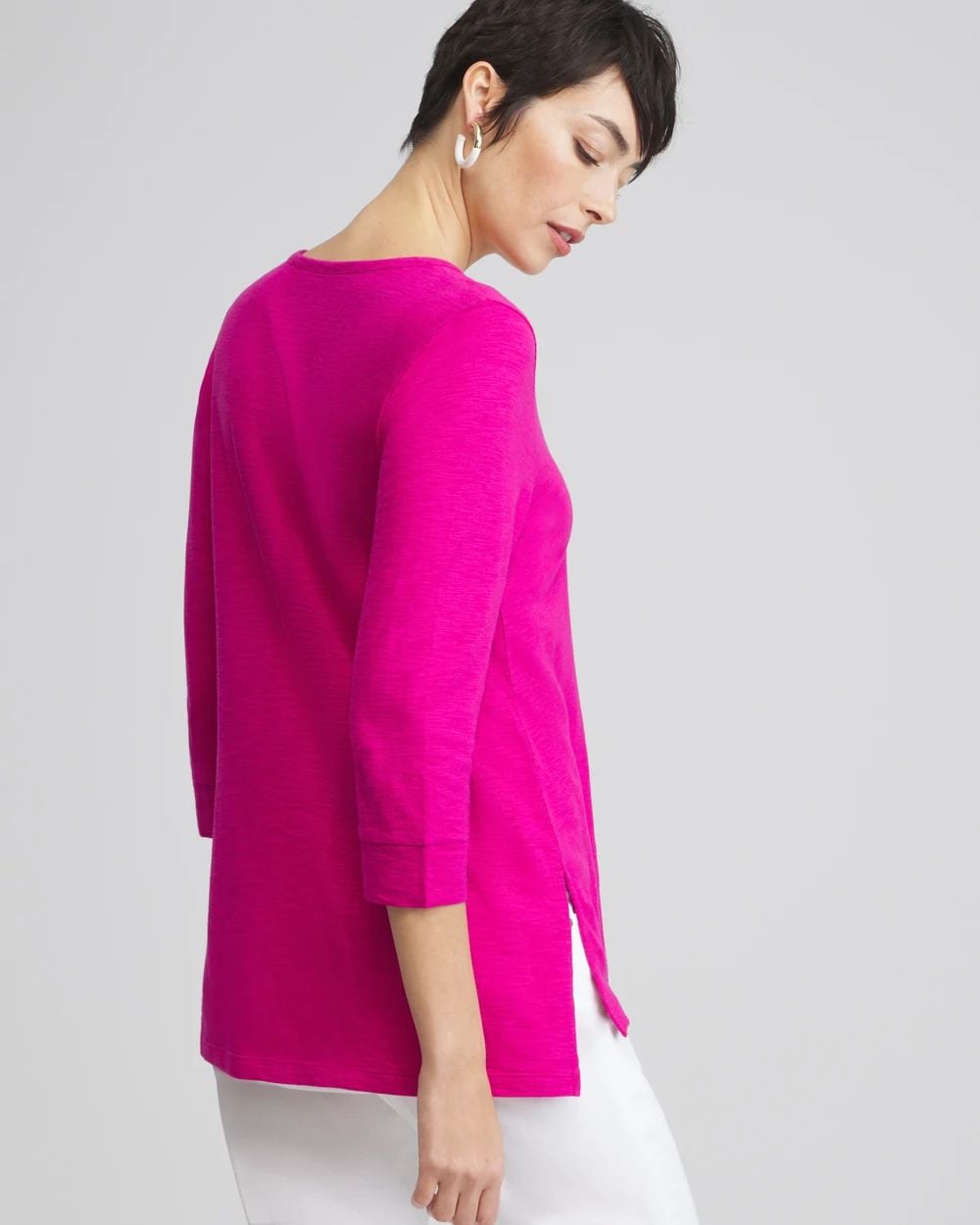 Henley Side Slit Tunic