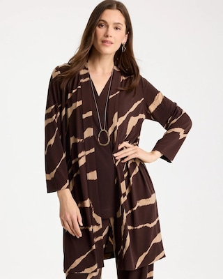 Travelers™ Knit Animal Print Duster Cardigan