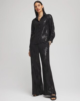 Sequin Wide Leg Pants click to view larger image.