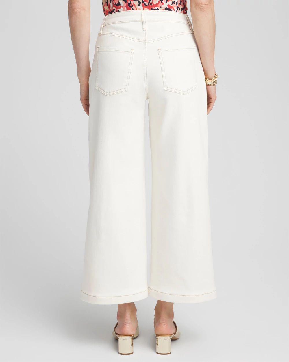 High Rise Wide Leg Cropped Jeans