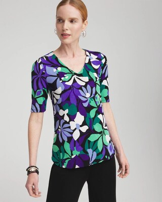 Travelers™ Floral V-neck Top