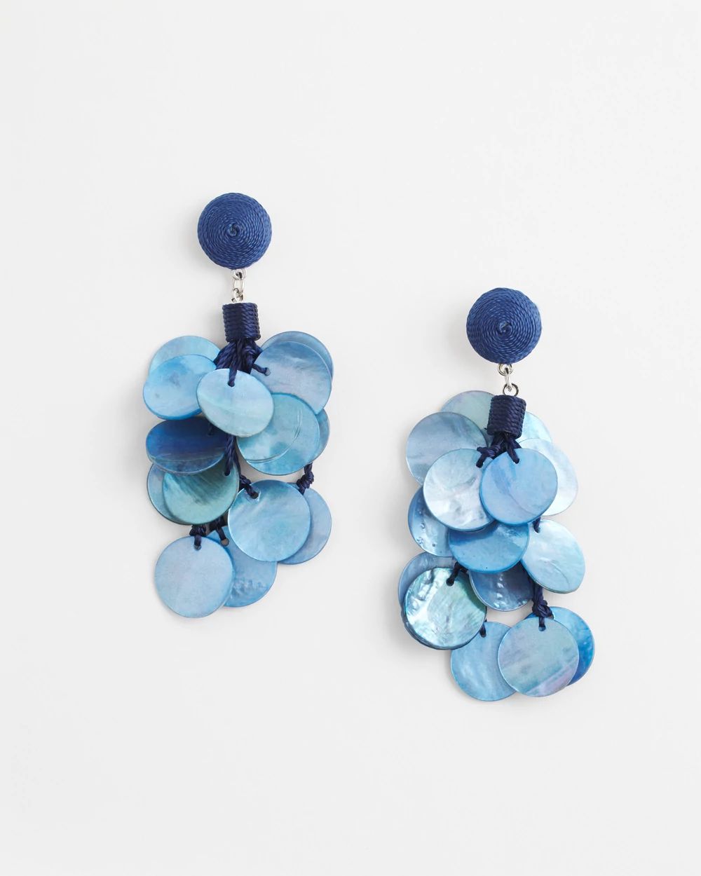 No Droop™ Navy Shell Earrings