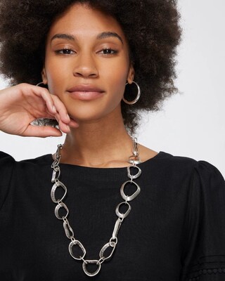 Silver Tone Single Strand Necklace