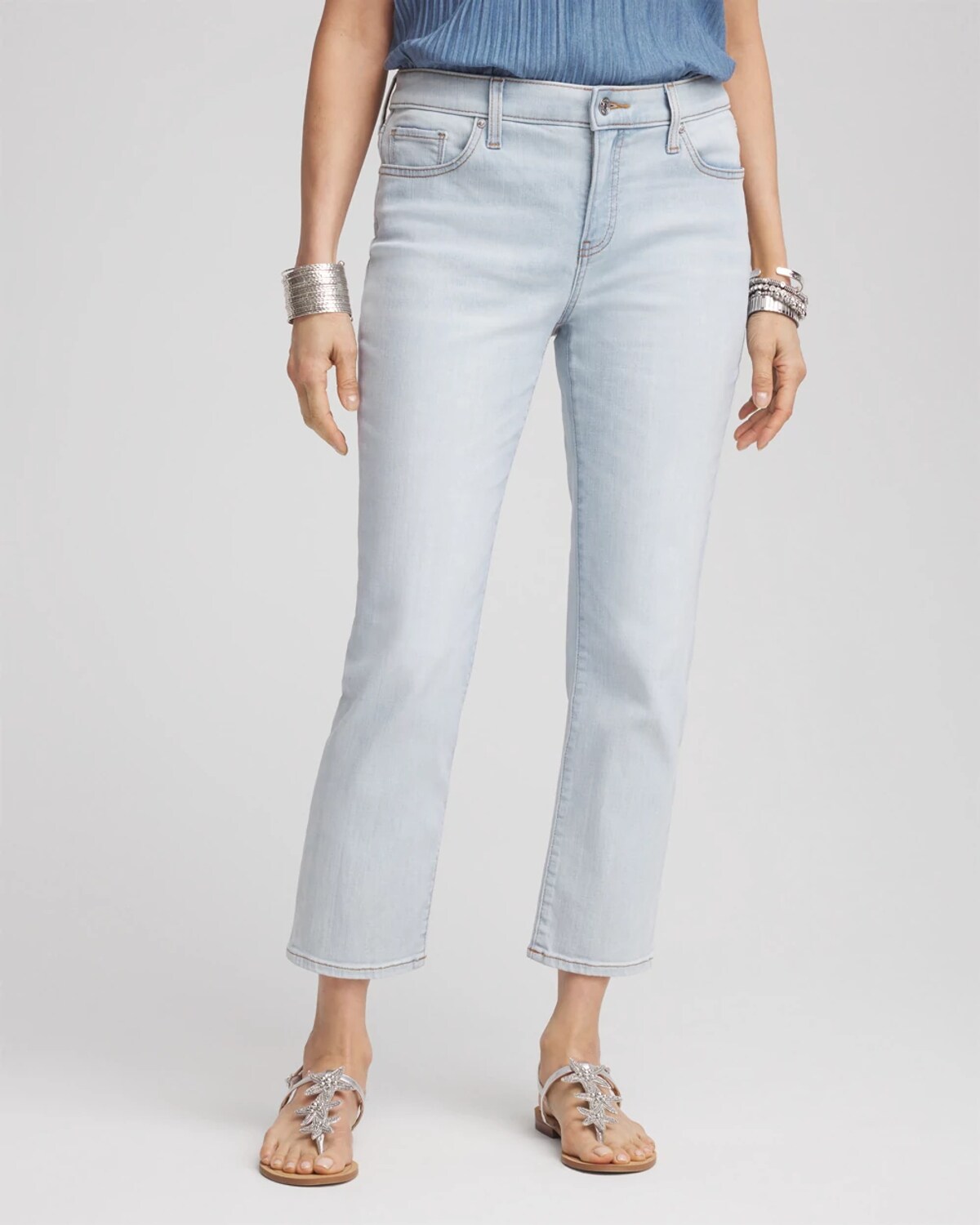 Chico's Girlfriend Cropped Jeans In Denim