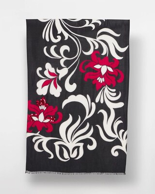 Embellished Floral Scarf