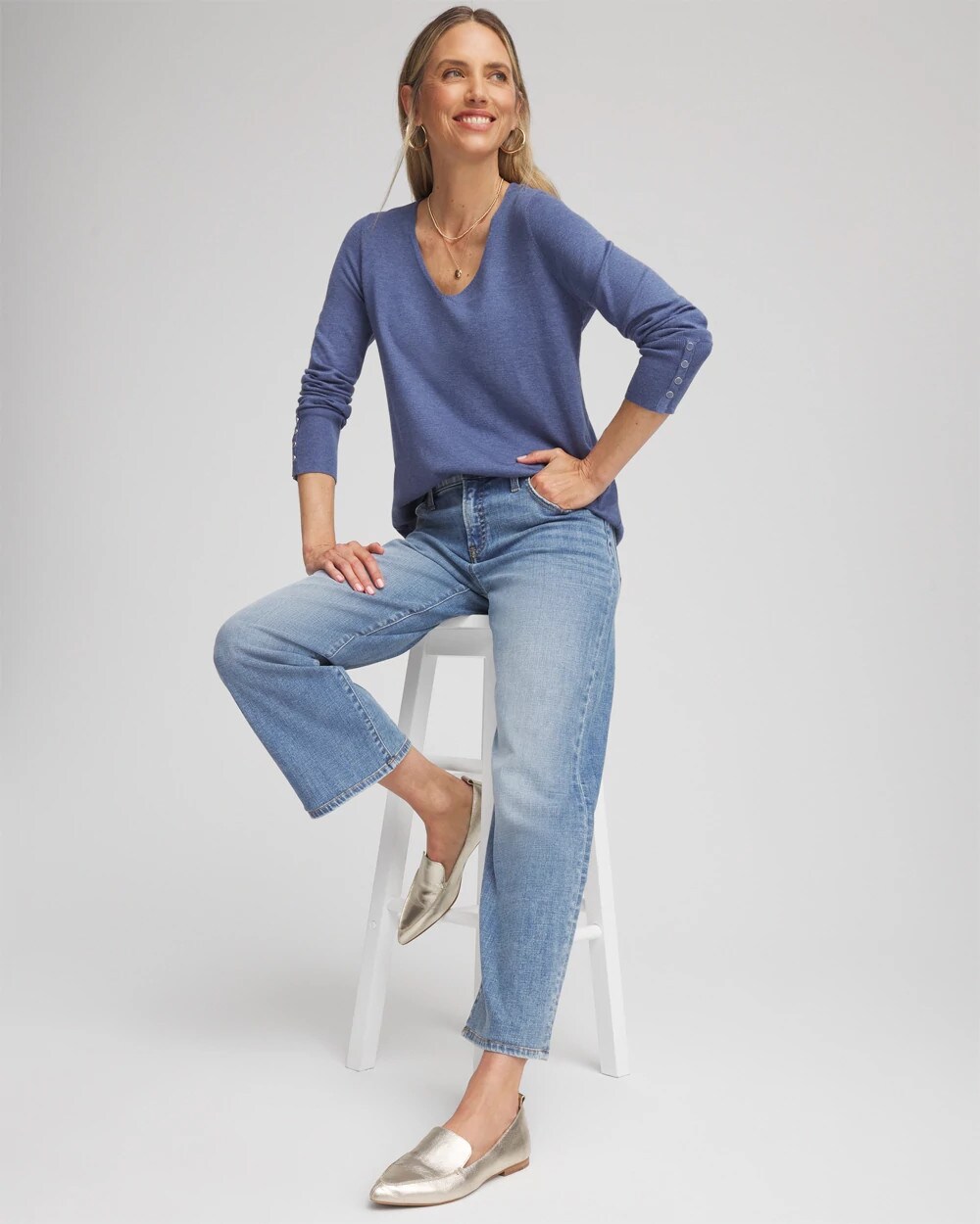 Ella V-Neck Pullover Sweater