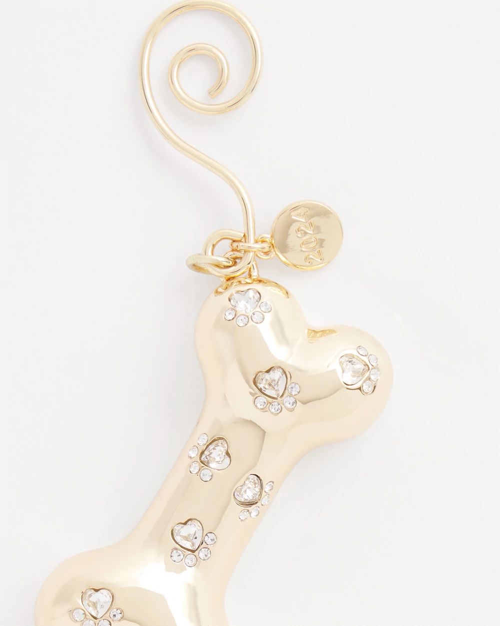 Dog Bone Rhinestone Ornament
