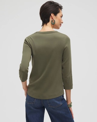Everyday 3/4 Sleeve V-Neck Tee