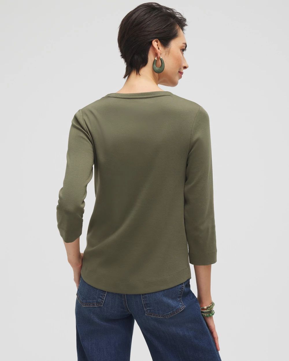 Everyday 3/4 Sleeve V-Neck Tee
