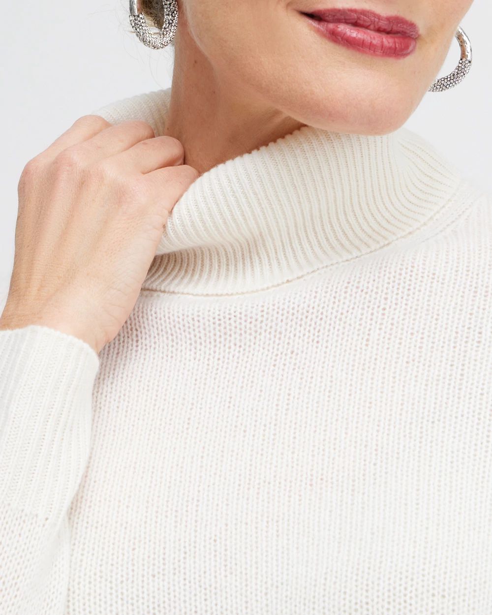 Cashmere Turtleneck Tunic Sweater