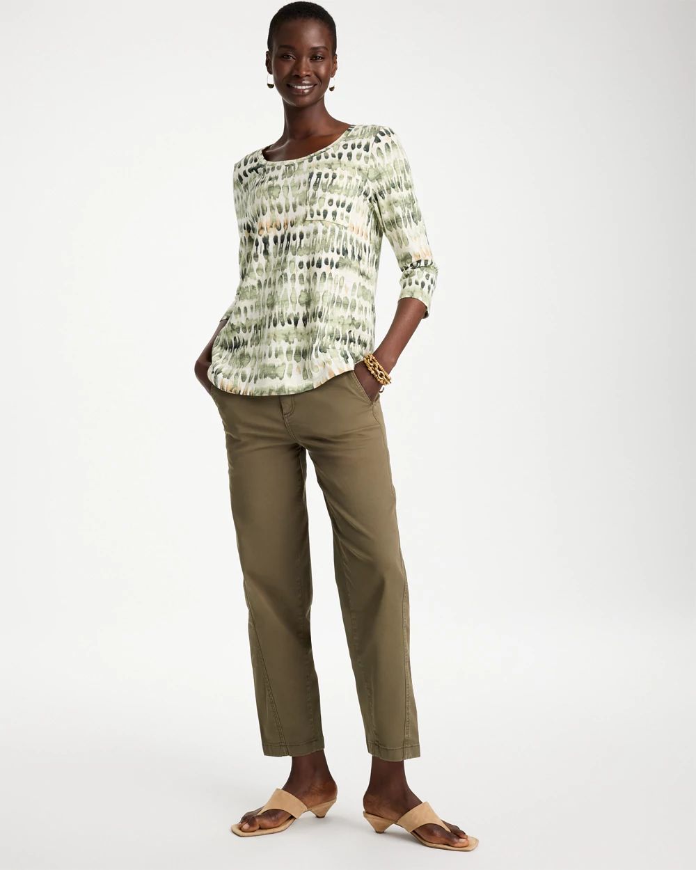 Printed Cotton Slub Tee click to view larger image.