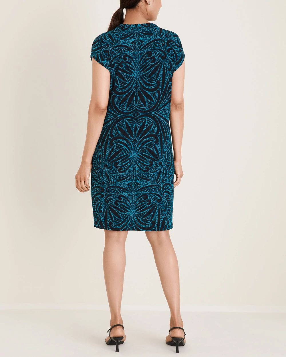 Travelers Classic Printed Cap-Sleeve Dress