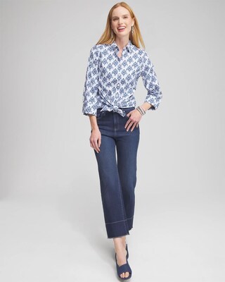 No Iron™ Stretch Ikat Shirt
