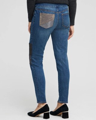 Patchwork Pull-On Jeggings click to view larger image.